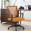 Furniwell Office Chair Home Office Desk Chair Mid Back Mesh Desk Chair Ergonomic Lumbar Support Computer Chair Swivel Rolling Task Chair with Armrest (Orange) view 4