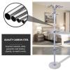 67" Metal Coat Tree Free Standing - Modern Black White Coat Racks with 16 Hooks - Hat Jacket Stand Tree Holder Hanger w/Marble Base (White) view 3