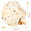 Bnuitland Burritos Tortilla Throw Blanket, 300 GSM Double Sided Giant Funny Gift, Realistic Super Soft Novelty Taco Swaddle Food Blanket for Kids and Pets Wrap view 3