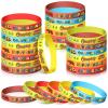 Zomiboo 36 PCS Camping Party Favors Silicone Bracelets Wristbands Happy Camper Party Supplies Birthday Decoration for Camping Adventure Birthday Party Theme view 1