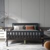 KOMFOTT Wood Bed Frame Full Size, Platform Bed Frame w/Headboard & Footboard, Bed Mattress Foundation w/ 8-Slat Platform & 12-inch Height for Under-Bed Storage, No Box Spring Needed view 4