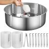 Juexica 2 Sets Cotton Candy Mesh and Clip Stabilizer Kit White Reusable Cotton Candy Machine Supplies Compatible with Floss Maker for Kitchen view 1