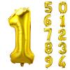 AIEX Gold Number Balloons 28 Inch, Inflatable Large Foil Balloon Number Balloons for Birthday Party Graduation Decorations (1) view 1