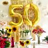 AIEX Gold Number Balloons 28 Inch, Inflatable Large Foil Balloon Number Balloons for Birthday Party Graduation Decorations (1) view 4