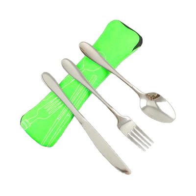 Ochine Portable Travel Utensils Set Portable Stainless Steel Flatware Sets Travel Camping Cutlery Set Portable Utensil Travel Silverware Dinnerware Set with Waterproof Case for Home Office School