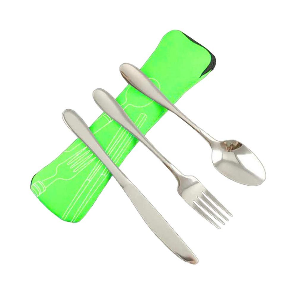 Ochine Portable Travel Utensils Set Portable Stainless Steel Flatware Sets Travel Camping Cutlery Set Portable Utensil Travel Silverware Dinnerware Set with Waterproof Case for Home Office School