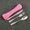 Ochine Portable Travel Utensils Set Portable Stainless Steel Flatware Sets Travel Camping Cutlery Set Portable Utensil Travel Silverware Dinnerware Set with Waterproof Case for Home Office School view 4