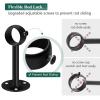 10 Pack Ceiling Curtain Rod Bracket, Heavy Duty 1 Inch Curtain Rod Holder Brackets Ceiling Wall Mount Black Ceiling Rods Hangers Hooks Support view 2