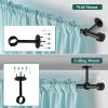 10 Pack Ceiling Curtain Rod Bracket, Heavy Duty 1 Inch Curtain Rod Holder Brackets Ceiling Wall Mount Black Ceiling Rods Hangers Hooks Support view 3
