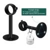 10 Pack Ceiling Curtain Rod Bracket, Heavy Duty 1 Inch Curtain Rod Holder Brackets Ceiling Wall Mount Black Ceiling Rods Hangers Hooks Support view 4