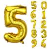 AIEX Gold Number Balloons 28 Inch, Inflatable Large Foil Balloon Number Balloons for Birthday Party Graduation Decorations (5) view 1
