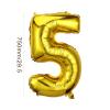 AIEX Gold Number Balloons 28 Inch, Inflatable Large Foil Balloon Number Balloons for Birthday Party Graduation Decorations (5) view 2