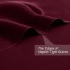 P Pothuiny 12 Pcs Burgundy Satin Napkins 17 x 17 Inch, Satin Cloth Napkins view 3