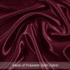 P Pothuiny 12 Pcs Burgundy Satin Napkins 17 x 17 Inch, Satin Cloth Napkins view 4