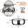 Kerilyn Deep Fryer Pot, 11 Inch/4.2 L Janpanese Style Tempura Frying Pot with Lid, 304 Stainless Steel with Temperature Control and Oil Drip Drainer Rack, for Kitchen French Fries, Chicken etc view 3
