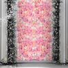 4 Pack Flower Panels for Flower Wall, Artificial Flower Wall Panels 16 x 24" 3D Silk Hydrangea Rose Flower Panel Flower Backdrop, Floral Panel for Weddings Bridal Event Decor Photo Background Party view 2