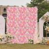 4 Pack Flower Panels for Flower Wall, Artificial Flower Wall Panels 16 x 24" 3D Silk Hydrangea Rose Flower Panel Flower Backdrop, Floral Panel for Weddings Bridal Event Decor Photo Background Party view 3