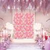 4 Pack Flower Panels for Flower Wall, Artificial Flower Wall Panels 16 x 24" 3D Silk Hydrangea Rose Flower Panel Flower Backdrop, Floral Panel for Weddings Bridal Event Decor Photo Background Party view 4