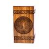 Rosewood Urn for Human Ashes - Tree of Life Wooden Box - Personalized Cremation Urn for Ashes Handcrafted Large Wooden Urn Box (Rosewood 07, K(5X3)06CU) view 1