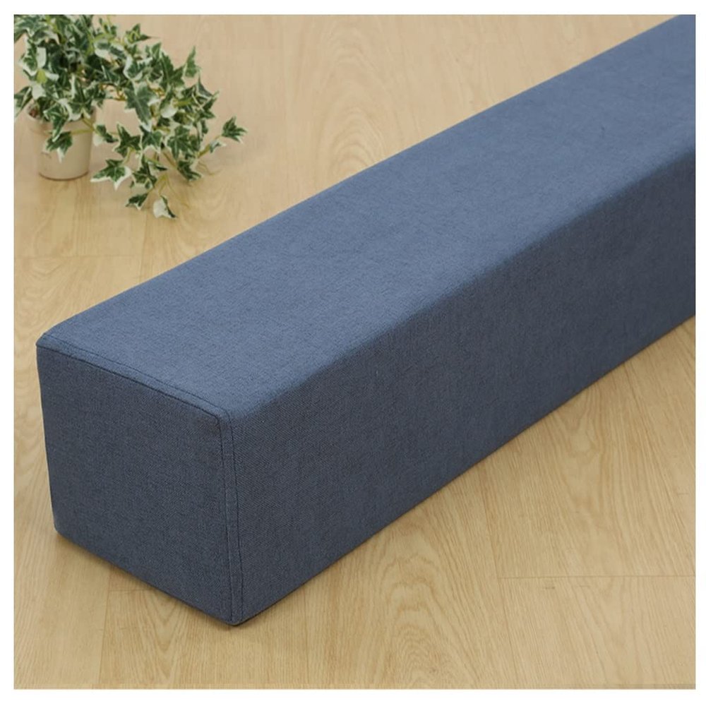 Bed Gap Filler Bed Wedge Pillow Headboard Pillow/Mattress Bolster Pillow Close The Gap Between Your Mattress and Headboard Bedside Protection Cushion (Color : Dark Blue, Size : 10X15X150cm)