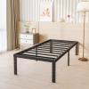 COMASACH 18 Inch Tall-Bed-Frame Twin Size, Heavy Duty Black Metal Bed Frames No Box-Spring Needed, Easy Assembly, Under Bed Storage, Noise Free Mattress-Foundation Support up to 1000Lbs view 1