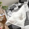 Abstract Geometric 4 Piece Duvet Cover Bedding Set King Size, Black Gray and White Mid Century Modern Luxury Soft Bedding Set Comforter Cover (1 Duvet Cover + 1 Bed Sheets + 2 Pillowcases) view 3