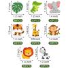 300 Pieces Jungle Animal Confetti, Zoo Shaped Glitter Woodland Leaves Confetti Table Decorations for Wild One Baby Shower Birthday Party Favors Supplies view 2