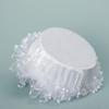 Cabilock Wedding Flower Girl Handheld Basket Lace Accents Elegant Decorative Basket for Weddings Bridal Showers and Special Celebrations Versatile Floral Storage for Petals Candy and view 4
