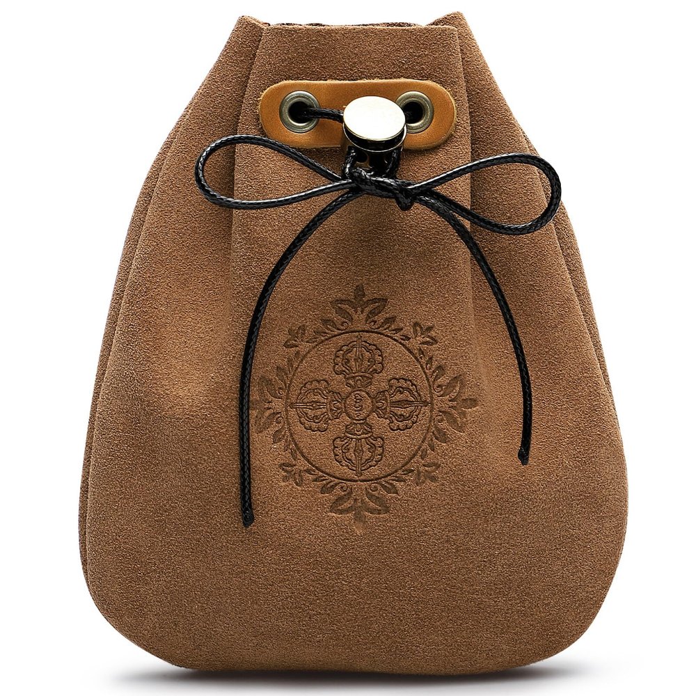 STOBOK Leather Drawstring Pouch - Storage Bags for Jewelry, Grocery, Craft, Necklace - Reusable Pouches for Party, Wedding, Home Storage