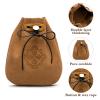 STOBOK Leather Drawstring Pouch - Storage Bags for Jewelry, Grocery, Craft, Necklace - Reusable Pouches for Party, Wedding, Home Storage view 3