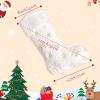Amidaky Personalized Christmas Stockings 6 Pack White Faux Fur Christmas Stockings Customized with Names Embroidered Gold and Silver Snowflake Large for Family Holiday Xmas Party Decorations view 4