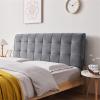 Ergonomics Headboard Cushion Wall Pillow Reading Pillow Back Support for Sitting Up in Bed Large Adult Backrest Wedge Cushion Removable Cover King Bed Cushion,B,No headboard 78.7"/200cm view 1