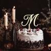 Wood Initial M Cake Topper Wedding Letter Monogram Name For Birthday Party Supplies Wreath Floral Reusable Country Birthday Gifts For Baby Boys Girls view 2