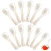 Caviar Spoons Mother of Pearl Mop Spoons with Hand Craft W Round Handle for Caviar, Egg, Ice Cream, Salt, Coffee Serving, Restaurant Serving Set(12 Pieces,3.55 Inch) view 1