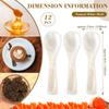 Caviar Spoons Mother of Pearl Mop Spoons with Hand Craft W Round Handle for Caviar, Egg, Ice Cream, Salt, Coffee Serving, Restaurant Serving Set(12 Pieces,3.55 Inch) view 2