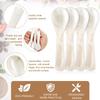 Caviar Spoons Mother of Pearl Mop Spoons with Hand Craft W Round Handle for Caviar, Egg, Ice Cream, Salt, Coffee Serving, Restaurant Serving Set(12 Pieces,3.55 Inch) view 3