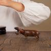Brass Cute Hippo Figurine Tabletop Decor,Hippo Statue, Office Study Decorative Ornament, Bronze Animal Sculpture Collection view 4