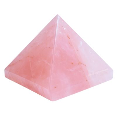 Amazing Gemstone Star Rose Quartz Pyramid Crystal Healing Stones - 2" Great Pyramid Figurine of Natural Stone Pyramid for Meditation, Reiki, Chakra Balancing and Crystal Pyramids Grid