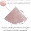 Amazing Gemstone Star Rose Quartz Pyramid Crystal Healing Stones - 2" Great Pyramid Figurine of Natural Stone Pyramid for Meditation, Reiki, Chakra Balancing and Crystal Pyramids Grid view 3