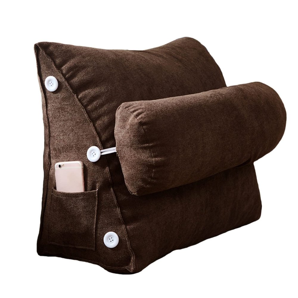 Karnado Sofa Daybed Filled Wedge Back Cushion with Neck Support Back Support Pillow Reading Pillows for Sitting in Bed for Adult Pregnancy Pillows for Sleeping for Back Pain