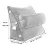 Karnado Sofa Daybed Filled Wedge Back Cushion with Neck Support Back Support Pillow Reading Pillows for Sitting in Bed for Adult Pregnancy Pillows for Sleeping for Back Pain view 2