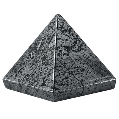 Amazing Gemstone Hematite Pyramid Crystal Healing Stones - 2" Great Pyramid Figurine of Natural Stone Pyramid for Meditation, Reiki, Chakra Balancing and Crystal Pyramids Grid