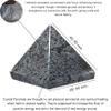 Amazing Gemstone Hematite Pyramid Crystal Healing Stones - 2" Great Pyramid Figurine of Natural Stone Pyramid for Meditation, Reiki, Chakra Balancing and Crystal Pyramids Grid view 3