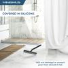 Minismus Shower Squeegee with Magnetic Hook - Silicone Window Wiper with Adhesive Wall Mounted Hanger - Shower Squeegee for Glass Doors - Rubber Squeegee - Shower Glass Cleaner (8.25 inches, Black) view 3