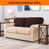 XVBVS Stretch Sofa Back T-Cushion Slipcover Soft Polar Fleece Sofa Backrest Covers Non-Slip Couch Back Cushion Covers for Living Room (Color : Coffee, Size : T-Left) view 2