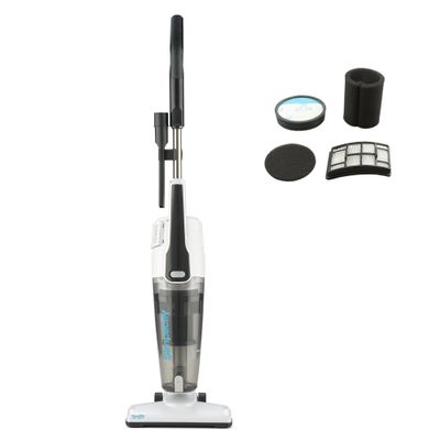 Simplicity Vacuums S60 Spiffy Corded Stick Vacuum and HEPA Filter Media Set Bundle, Bagless Vacuum for Hardwood Floors, Tile Floors, and Other Hard Floors