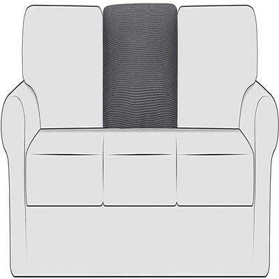 XVBVS Stretch Sofa Back T-Cushion Slipcover Soft Polar Fleece Sofa Backrest Covers Non-Slip Couch Back Cushion Covers for Living Room (Color : Light Grey, Size : Middle)