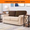XVBVS Stretch Sofa Back T-Cushion Slipcover Soft Polar Fleece Sofa Backrest Covers Non-Slip Couch Back Cushion Covers for Living Room (Color : Brown, Size : T-Right) view 2