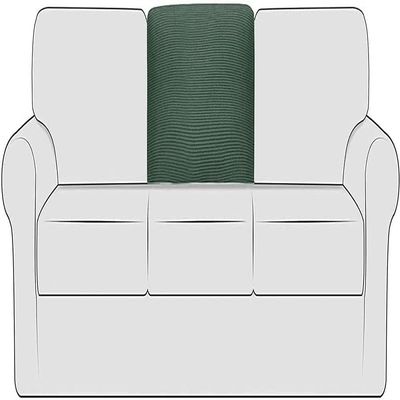 XVBVS Stretch Sofa Back T-Cushion Slipcover Soft Polar Fleece Sofa Backrest Covers Non-Slip Couch Back Cushion Covers for Living Room (Color : Green, Size : Middle)