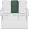 XVBVS Stretch Sofa Back T-Cushion Slipcover Soft Polar Fleece Sofa Backrest Covers Non-Slip Couch Back Cushion Covers for Living Room (Color : Green, Size : Middle) view 1